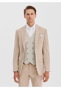 Pako Lorente - PAKO LORENTE – Beżowa marynarka męska. Kolor: beżowy. Materiał: poliester, elastan, wiskoza #2