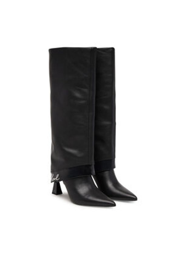 Karl Lagerfeld - KARL LAGERFELD Kozaki KL32081 Czarny. Kolor: czarny. Materiał: skóra