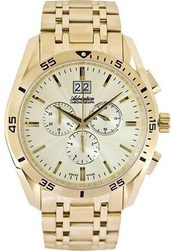 Zegarek Adriatica Zegarek Męski Adriatica na bransolecie A8202.1111CH - Chronograf Swiss Made