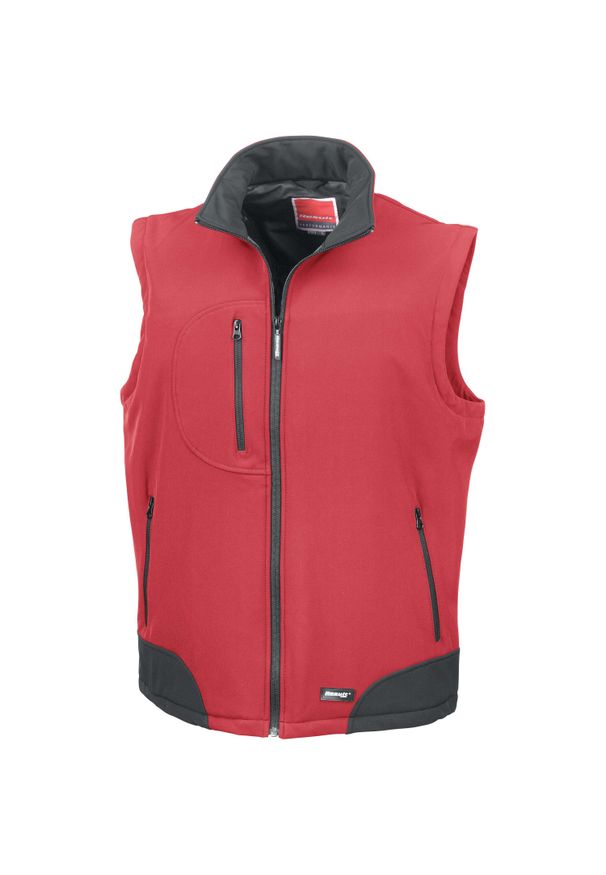 RESULT - Kamizelka puchowa Result Softshell. Kolor: wielokolorowy, czarny, czerwony. Materiał: softshell, puch. Długość rękawa: bez rękawów