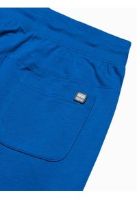 Ombre Clothing - Spodnie męskie dresowe joggery P952 - niebieskie - XXL. Kolor: niebieski. Materiał: dresówka #4