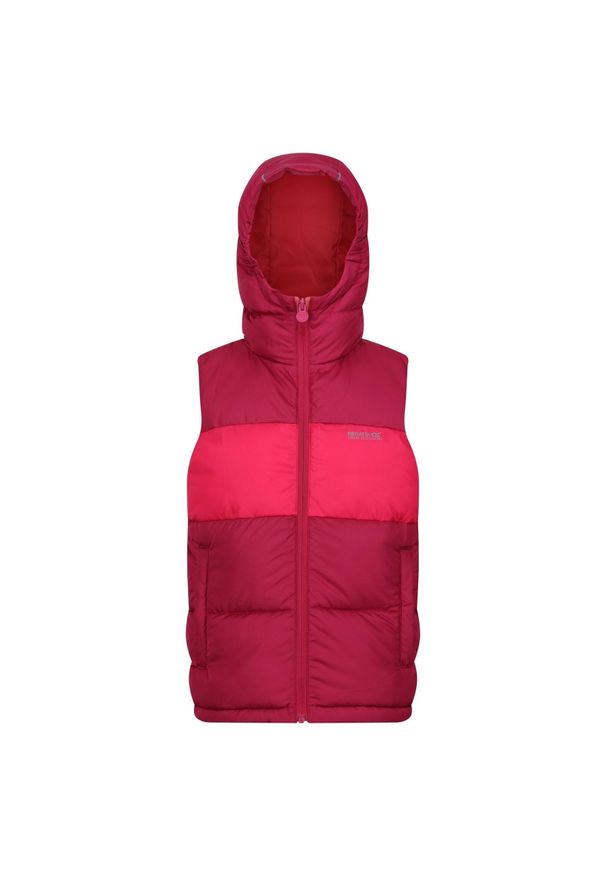 Gruba kamizelka dziecięca bez rękawów Regatta Lofthouse. Kolor: czerwony. Długość rękawa: bez rękawów. Sezon: zima. Styl: sportowy