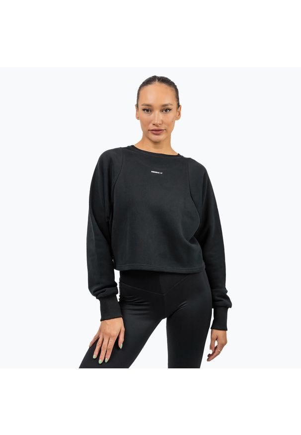 Bluza NEBBIA Gym Spirit Crop. Kolor: czarny. Sport: fitness