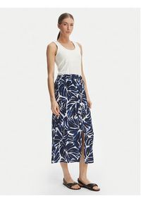 only - ONLY Spódnica midi Nova 15222223 Granatowy Regular Fit. Kolor: niebieski. Materiał: wiskoza #2