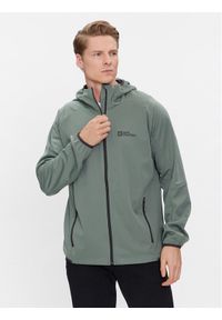 Jack Wolfskin Kurtka softshell Feldberg Hoody 1306922 Zielony Regular Fit. Kolor: zielony. Materiał: syntetyk