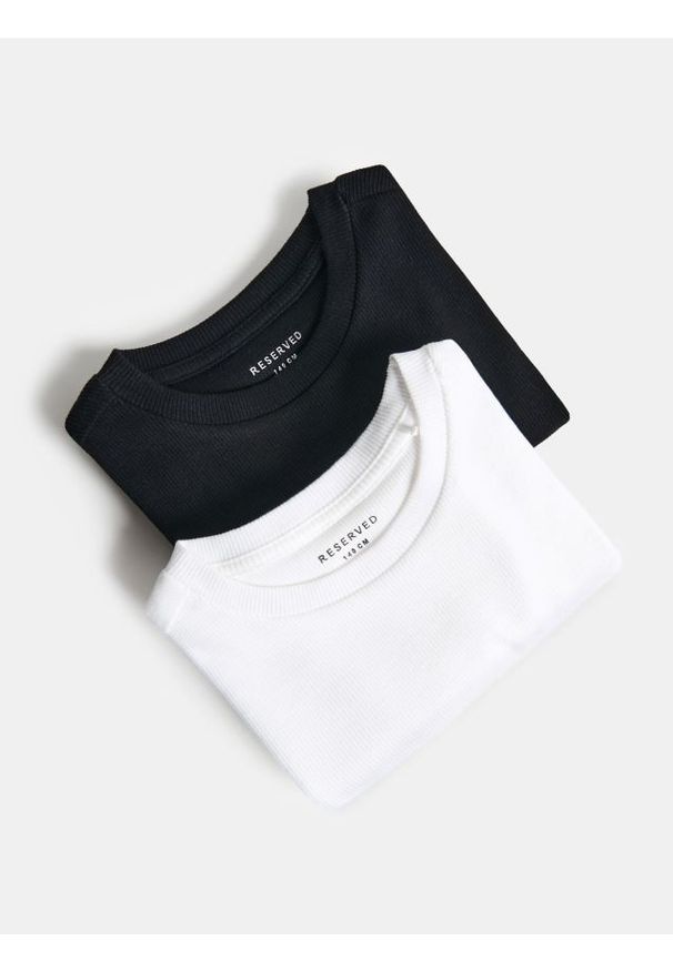 Reserved - Bawełniany t-shirt 2 pack - wielobarwny. Materiał: bawełna