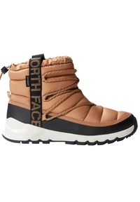 Buty The North Face Thermoball 0A5LWDKOM1 - brązowe. Kolor: brązowy. Materiał: guma, syntetyk, tkanina. Szerokość cholewki: normalna. Sezon: zima