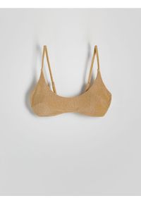 Reserved - Góra od bikini - brązowy. Kolor: brązowy. Materiał: materiał