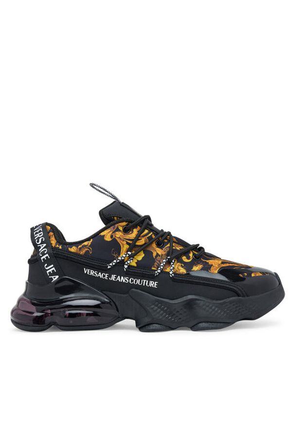 Versace Jeans Couture Sneakersy 79YA3SU2 ZSC94 G89 Czarny. Kolor: czarny. Materiał: materiał