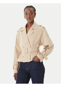 Guess Trencz W6GL21 W1954 Beżowy Regular Fit. Kolor: beżowy. Materiał: bawełna, syntetyk #1