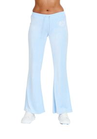 Juicy Couture - JUICY COUTURE Błękitne spodnie Heritage Dog Crest Kaisa Trackpant. Kolor: niebieski. Materiał: dresówka #4