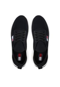 Tommy Jeans Sneakersy Runner Kntitted EM0EM01555 Czarny. Kolor: czarny. Materiał: materiał