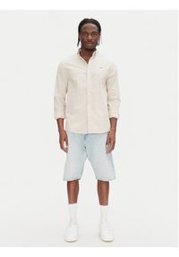 Tommy Jeans Koszula DM0DM20875 Beżowy Regular Fit. Kolor: beżowy. Materiał: bawełna #3