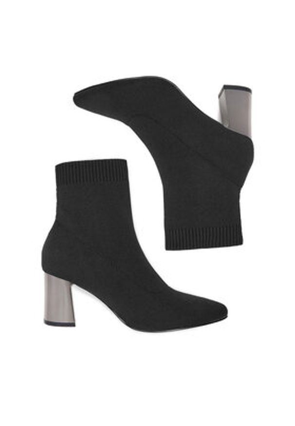 Jenny - JENNY Botki CEO-R25AW0416 Czarny. Kolor: czarny. Materiał: materiał