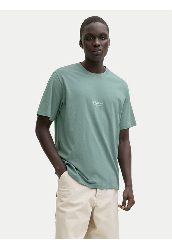 Jack & Jones T-Shirt Paulos 12278787 Turkusowy Relaxed Fit. Kolor: turkusowy. Materiał: bawełna