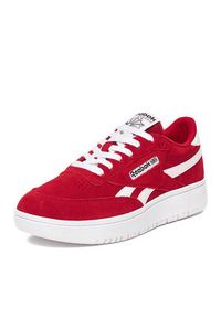 Reebok Sneakersy EO-CLUB C DOUBLE REVENGE 100229521 Bordowy. Kolor: czerwony. Materiał: skóra, zamsz. Model: Reebok Club #3