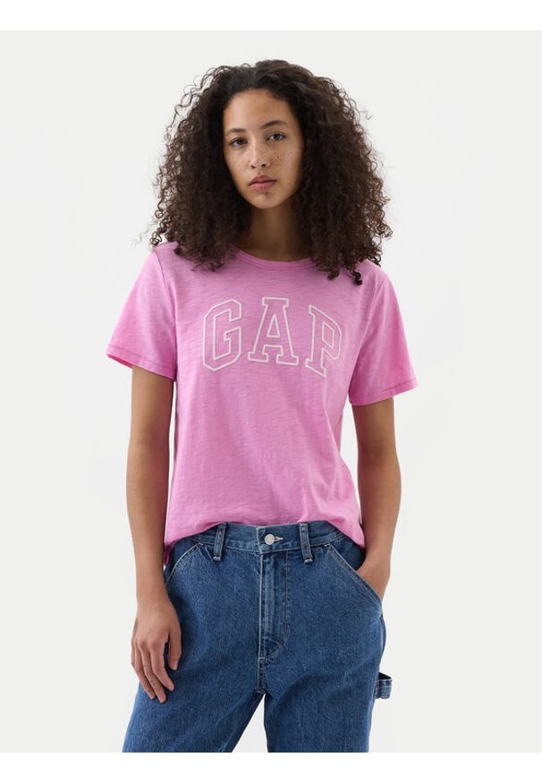 GAP - Gap T-Shirt 871344-03 Różowy Regular Fit. Kolor: różowy. Materiał: bawełna