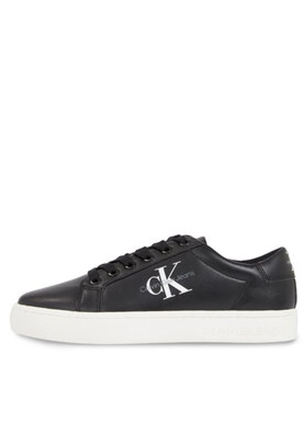 Calvin Klein Jeans Sneakersy Classic Cupsole Laceup Lth Wn YW0YW01269 Czarny. Kolor: czarny. Materiał: materiał