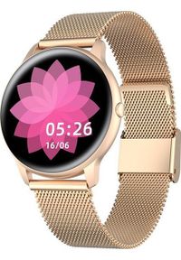 Smartwatch Gino Rossi SW015-4 Różowe złoto (SW015-4). Rodzaj zegarka: smartwatch. Kolor: różowy, wielokolorowy, złoty #1