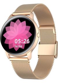 Smartwatch Gino Rossi SW015-4 Różowe złoto (SW015-4). Rodzaj zegarka: smartwatch. Kolor: wielokolorowy, różowy, złoty