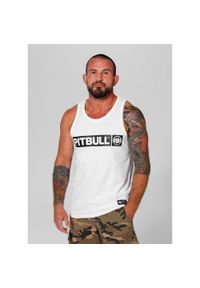 PITBULL - Tank męski Pitbull Top Slim Fit Hilltop. Kolor: biały, wielokolorowy, czarny
