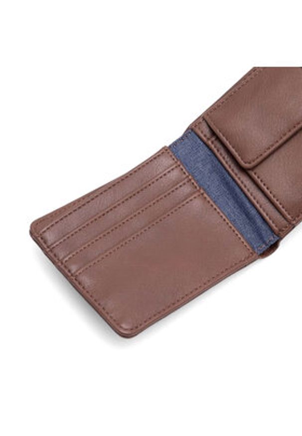 Lanetti Duży Portfel Męski 4M1-003-AW23 Brązowy. Kolor: brązowy. Materiał: skóra