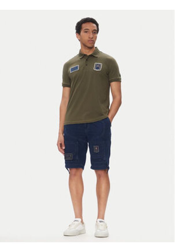 Aeronautica Militare Szorty jeansowe 251BE252CT3507 Granatowy Regular Fit. Kolor: niebieski. Materiał: bawełna