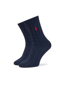 Polo Ralph Lauren Skarpety długie 4,55955E+11 Granatowy. Kolor: niebieski. Materiał: materiał, bawełna