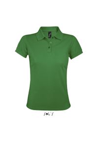 SOL'S - Damska koszulka polo Sol's Prime. Typ kołnierza: polo. Kolor: zielony. Styl: elegancki #1