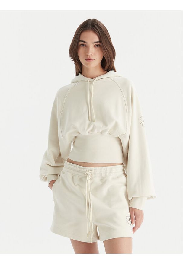 Adidas by Stella McCartney - adidas by Stella McCartney Bluza KA0640 Beżowy Loose Fit. Kolor: beżowy. Materiał: bawełna