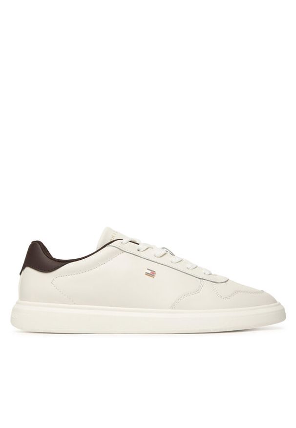 TOMMY HILFIGER - Tommy Hilfiger Sneakersy Icon Court Light FW0FW09601 Biały. Kolor: biały. Materiał: skóra