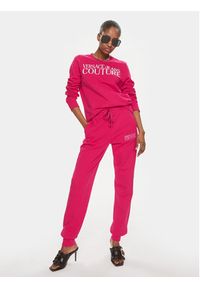 Versace Jeans Couture Bluza 76HAIT01 Różowy Regular Fit. Typ kołnierza: kołnierzyk włoski. Kolor: różowy. Materiał: bawełna #2