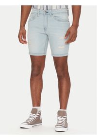 INDICODE Szorty jeansowe Sejer 70-849 Niebieski Slim Fit. Kolor: niebieski. Materiał: bawełna