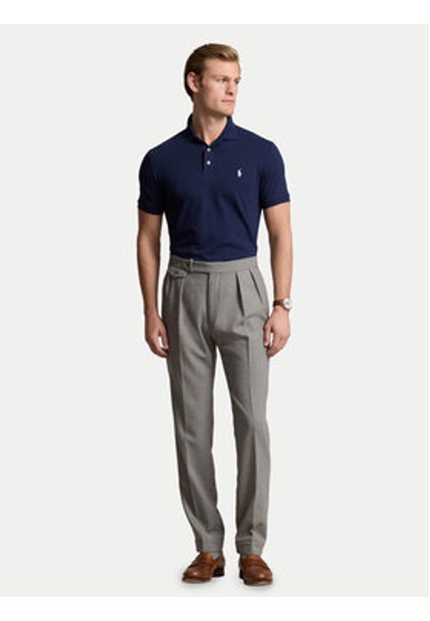 Polo Ralph Lauren Polo 710941439003 Granatowy Regular Fit. Typ kołnierza: polo. Kolor: niebieski. Materiał: bawełna