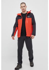 Jack Wolfskin kurtka Go Hike męska kolor czerwony. Kolor: czerwony. Materiał: włókno, materiał #5
