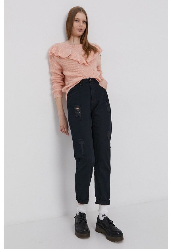 Brave Soul Jeansy damskie high waist. Stan: podwyższony. Kolor: czarny
