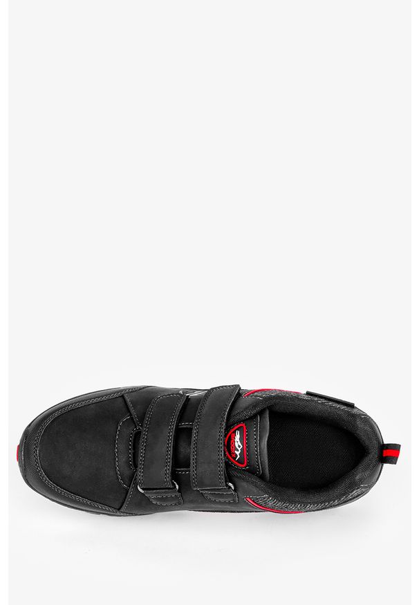 Badoxx - Czarne buty trekkingowe na rzepy badoxx mxc8142/r. Zapięcie: rzepy. Kolor: czerwony, wielokolorowy, czarny