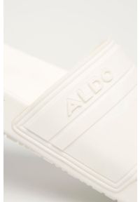 Aldo - Klapki Dinmore. Kolor: biały. Materiał: materiał, guma. Wzór: gładki. Obcas: na obcasie. Wysokość obcasa: niski #2