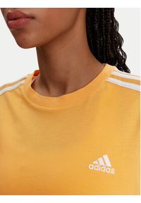 Adidas - adidas T-Shirt Essentials 3-Stripes IS1575 Żółty Loose Fit. Kolor: żółty. Materiał: bawełna