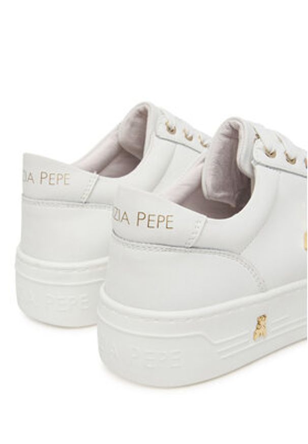Patrizia Pepe Sneakersy PPJ909.27 Biały. Kolor: biały. Materiał: skóra