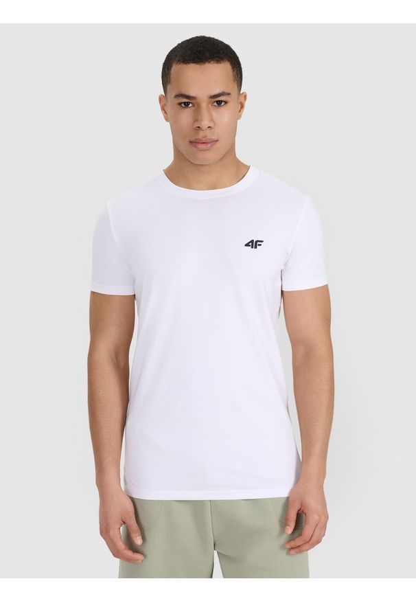 4f - 4F T-shirt slim gładki męski (2-pack) - biały 3XL. Okazja: na co dzień. Kolor: biały. Materiał: bawełna, materiał, jersey. Długość rękawa: krótki rękaw. Długość: krótkie. Wzór: gładki. Styl: klasyczny, sportowy, casual