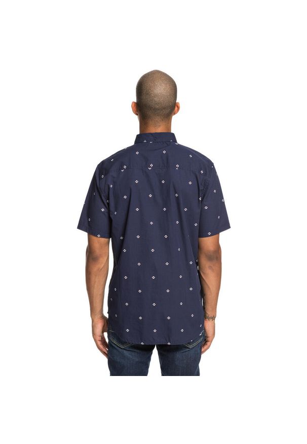 Koszula DC Shoes Up Pill Short Sleeve Shirt, Mężczyźni. Kolor: niebieski. Materiał: materiał, bawełna