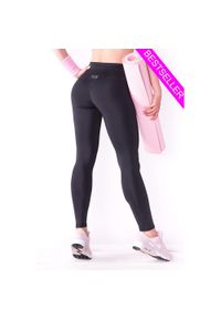 2SkIN - Czarne legginsy sportowe damskie 2skin PUSH UP BLACK NIGHT. Kolor: czarny. Materiał: elastan, poliester. Sport: fitness