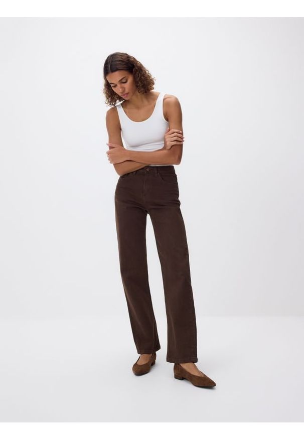 Reserved - Jeansy straight - dark grey jeans