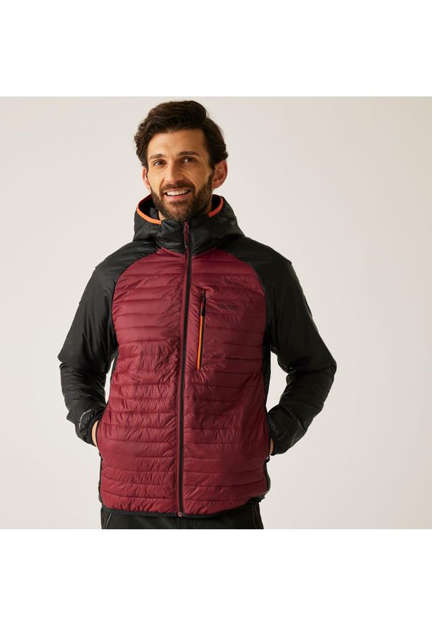 Regatta - Kurtka męska przejściowa Rowak. Kolor: czerwony, brązowy, wielokolorowy. Materiał: tkanina, puch, syntetyk. Sport: turystyka piesza