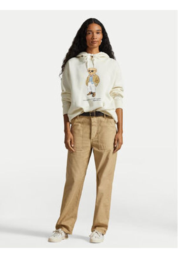 Polo Ralph Lauren Bluza 211A96598001 Écru Relaxed Fit. Typ kołnierza: polo. Materiał: bawełna