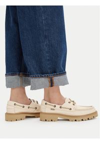 Clarks Sneakersy Cleyhill Boat. 26187841 Écru. Kolor: kremowy. Materiał: skóra #1