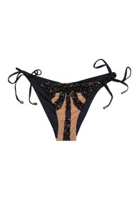 BEACH BUNNY - Dół od bikini Jolie. Kolor: czarny. Wzór: aplikacja, paski #2