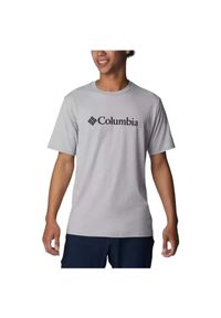 columbia - Koszulka turystyczna męska Columbia CSC Basic Logo. Kolor: szary. Materiał: poliester, bawełna. Sport: turystyka piesza