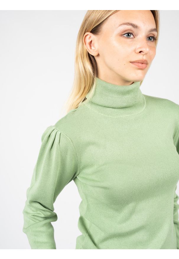 Silvian Heach Sweter "Citron" | PGA22060LU | Citron | Kobieta | Zielony. Okazja: na co dzień. Typ kołnierza: golf. Kolor: zielony. Materiał: nylon, wiskoza. Styl: casual
